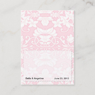 Pink Damask Place Cards