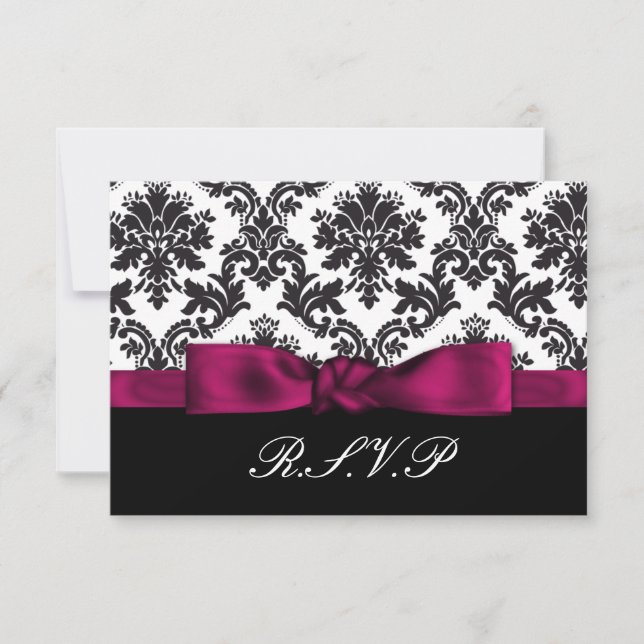 pink damask  rsvp standard 3.5 x 5 (Front)