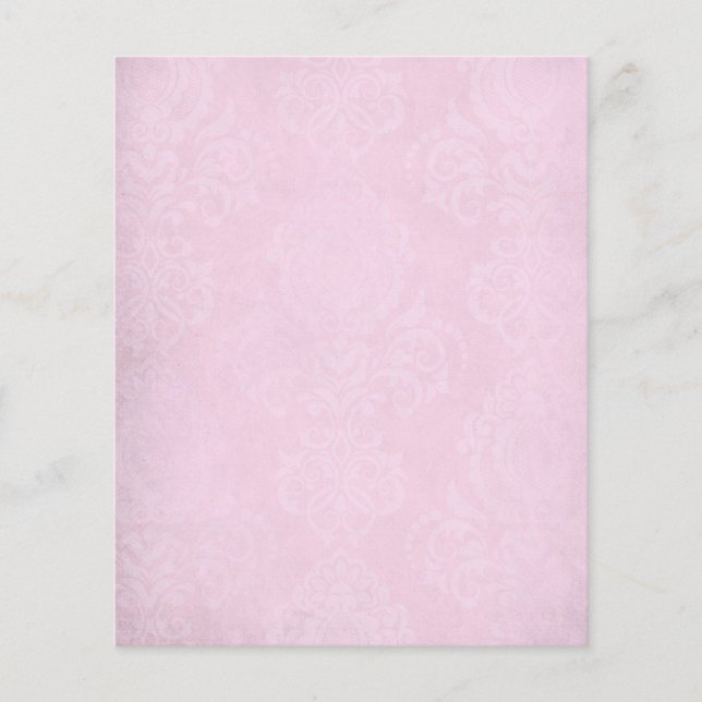 Pink Damask Scrapbook Paper (Front)