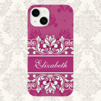 Pink Damask swirl name