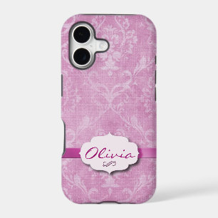 Pink Damask with nameplate