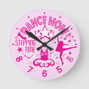 Pink Dance Mum Clock