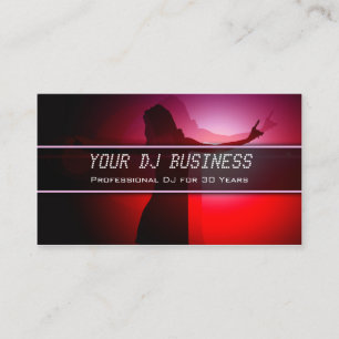 Pink Dance Party - Professional DJ Business Card