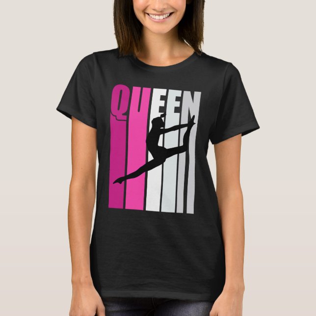 Pink Dance Queen Colourful Dancer Dance Practice D T-Shirt (Front)