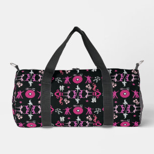 Pink Dancer Patterned Home Decor Duffle Bag