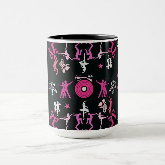 Pink Dancer Patterned Home Decor Mug (Center)
