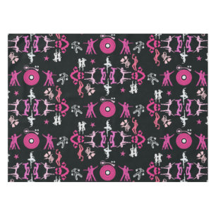Pink Dancer Patterned Home Decor Tablecloth