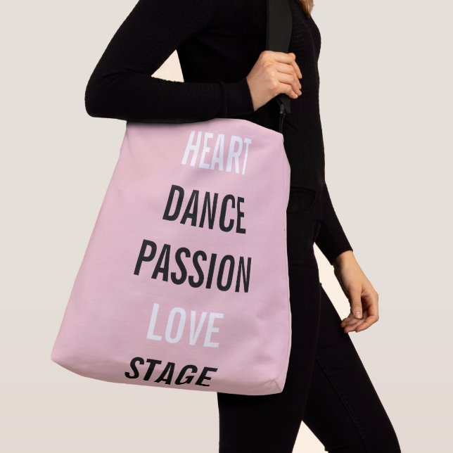 Pink Dancer Professional Accessory Rehearsal Crossbody Bag (Close Up)