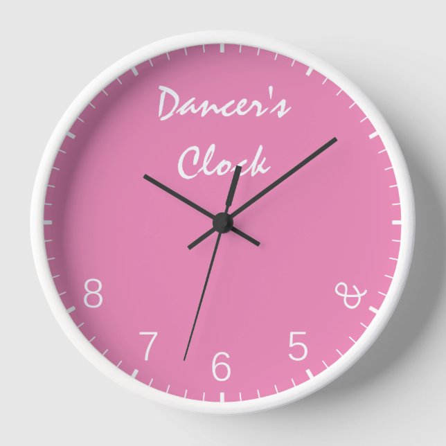 Pink Dancers Clock - Funny Dancing Dance Humour (Front)