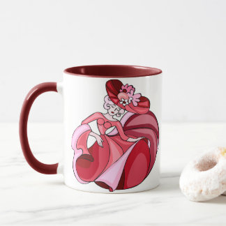 Pink Dancing Lady Mug