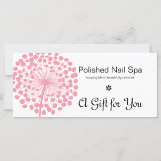 Pink Dandelion Flower Gift Certificate 2