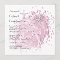 Pink Dandelion Invitation