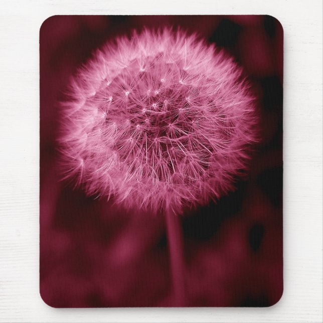 Pink Dandelion Mousepad (Front)