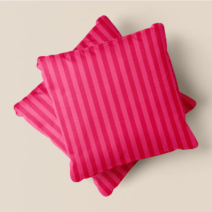 Pink & Dark Pink Stripes Cushion