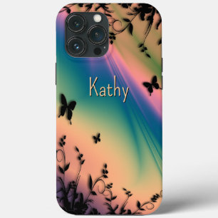 Pink Dawn Butterfly Garden iPhone 13 Pro Max Case