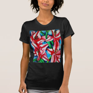 Pink Day lily watercolor art painting T-Shirt