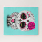 Pink Day of the Dead Baby Owl