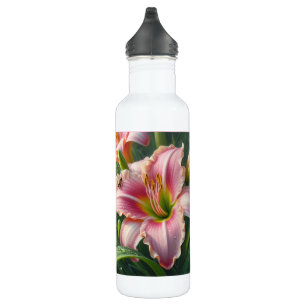 Pink Daylily Floral 710 Ml Water Bottle