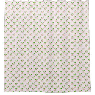 Pink Deck The Palms Tropical Christmas Santa Flami Shower Curtain
