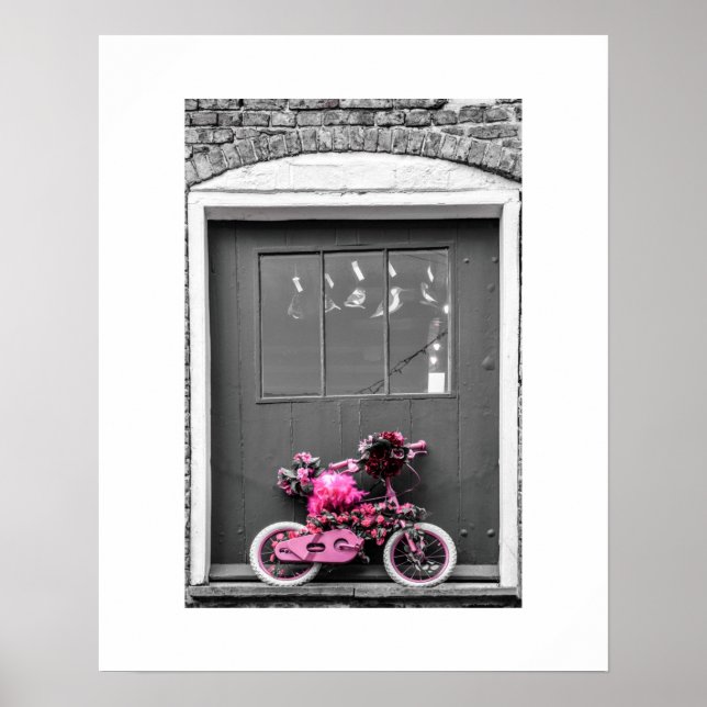 Pink Decorated Kid's Bike Poster (Front)
