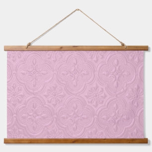 Pink Decorative Floral Pattern Hanging Tapestry