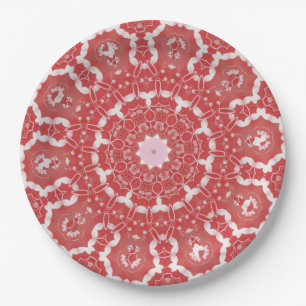 Pink Decorative Holiday Paper Plate