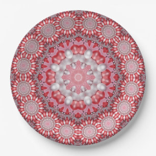 Pink Decorative Holiday Paper Plate