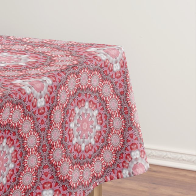Pink Decorative Holiday Tablecloth (In Situ)