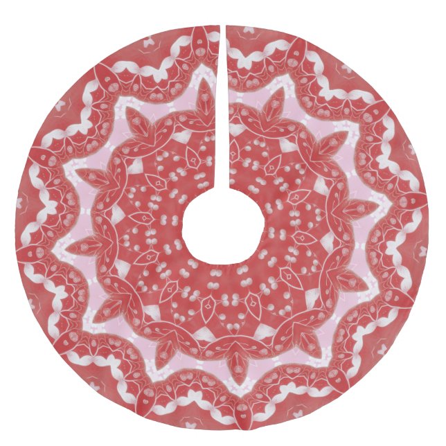 Pink Decorative Tree Skirt (Front)