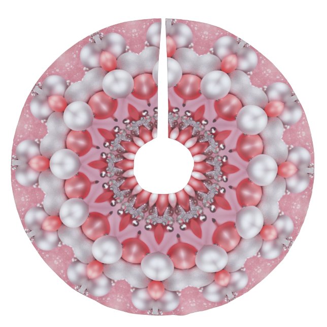 Pink Decorative Tree Skirt (Front)