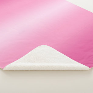 pink deep saturated graduated levels ombre sherpa blanket