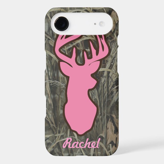 Pink Deer Head Camo iPhone 6 case (Back)