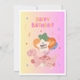 Pink Delicate Happy Birthday Digital Card