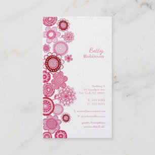 Pink Delight Pearl Ladies Company Business Card