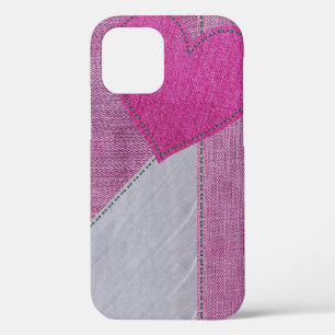 Pink Denim Heart Case-Mate iPhone Case