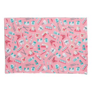 Pink Dental Pattern Pillowcase
