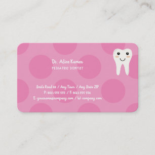 Pink Dentist for kids   Paediatrics Dentist Appointment Card