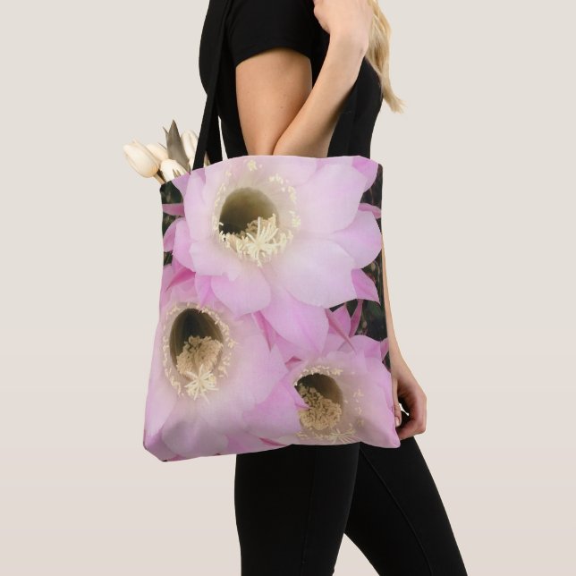 pink desert petals  tote bag (Close Up)
