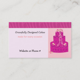 Pink Designer Cake Business Card
