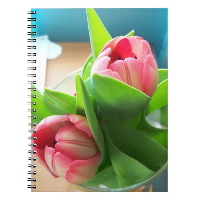 Pink Desktop tulips Notebook (Front)