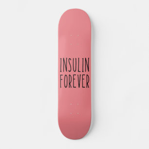Pink diabetes skateboard