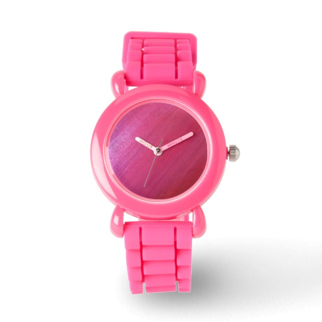 Pink Diagonal Design Watch (Front)
