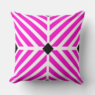 Pink Diagonal Stripes Cushion