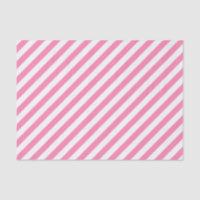 Pink Diagonal Stripes Tissue Paper