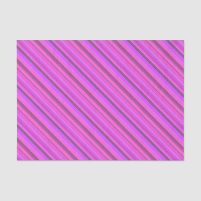 Pink diagonal stripes tissue paper (Front)