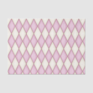 Pink Diamond Check Mediaeval Fairytale Princess Tissue Paper