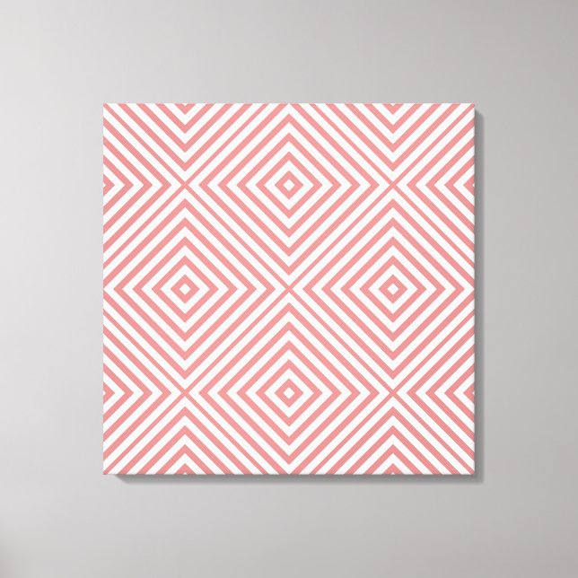 Pink Diamond Chevron @ Emporiomoffa Canvas Print (Front)