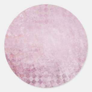 Pink Diamond Collage Background Classic Round Sticker