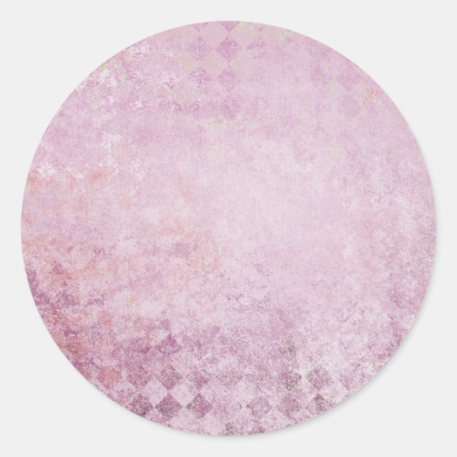 Pink Diamond Collage Background Classic Round Sticker (Front)