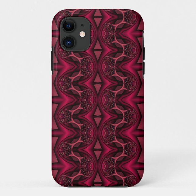 Pink Diamond eyes fractal art Custom iPhone case (Back)